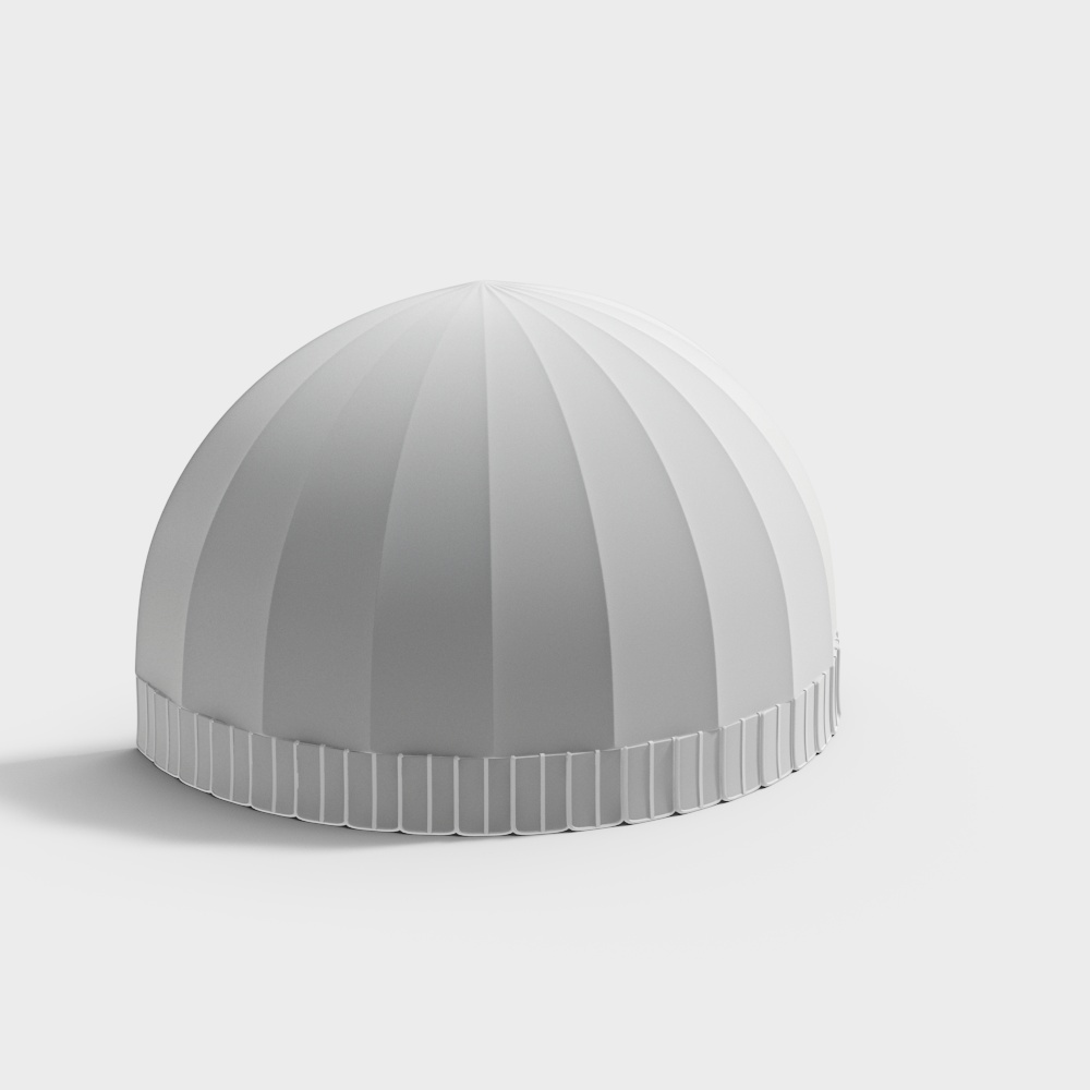 现代户外遮雨棚遮阳棚-浅灰色3D模型