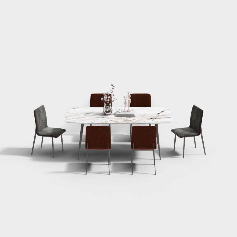 现代餐桌椅组合-现代桌椅