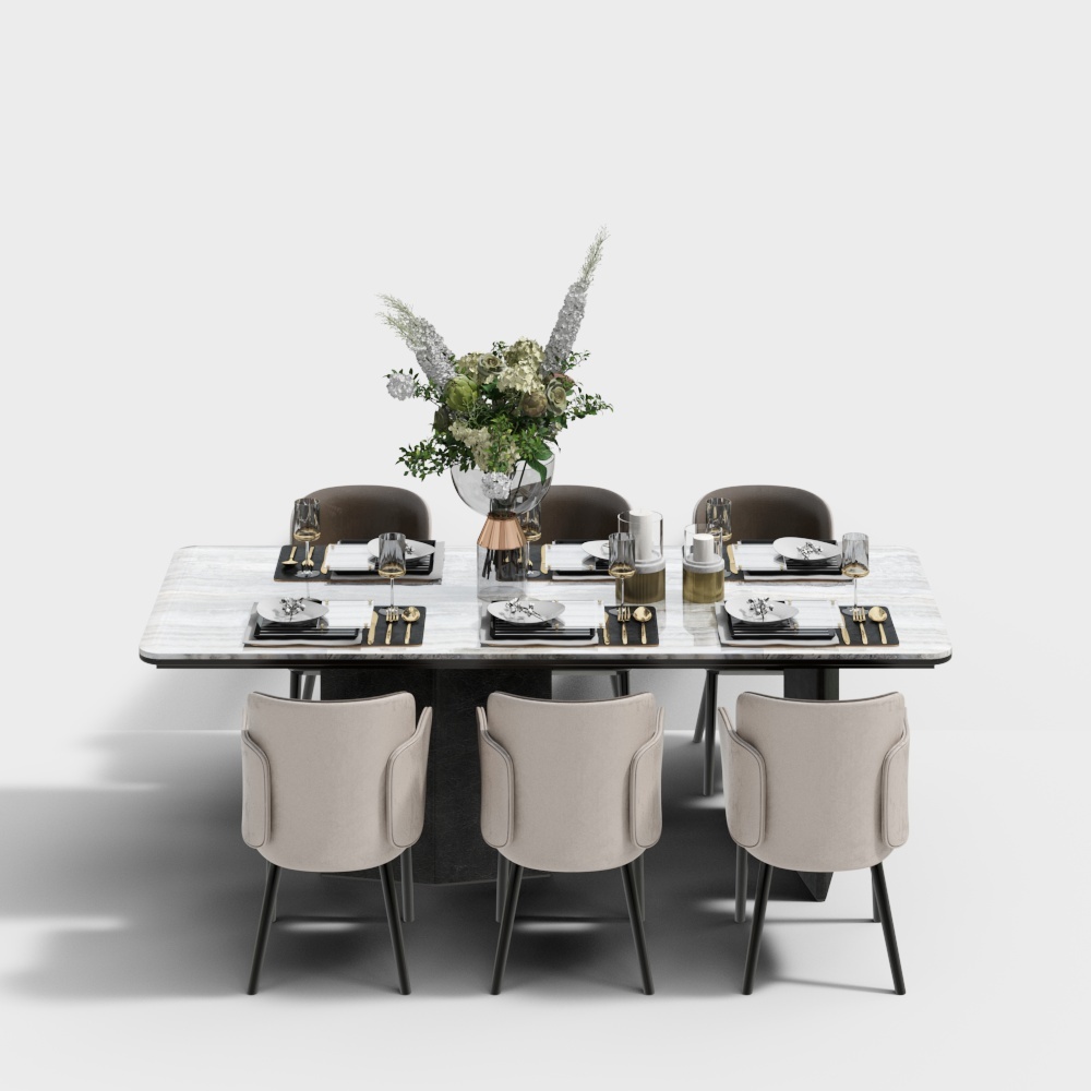 纳沃设计 现代餐厅-餐桌组合