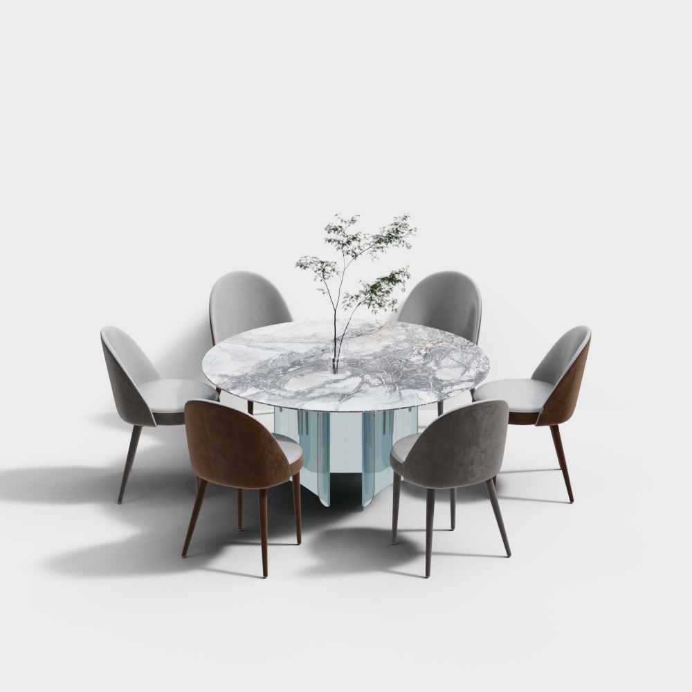 现代餐厅-餐桌椅组合