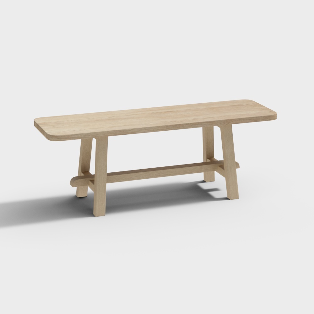 3202-1.2 长板凳3D模型