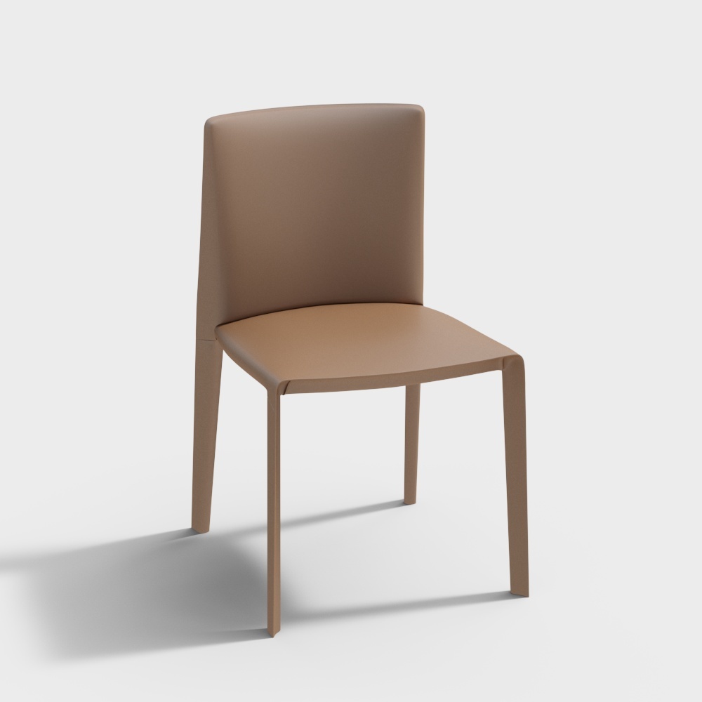 现代单椅-棕色单椅