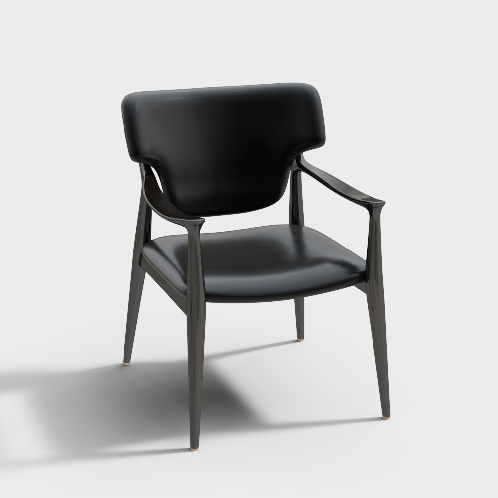 现代单椅-深色单椅3D模型