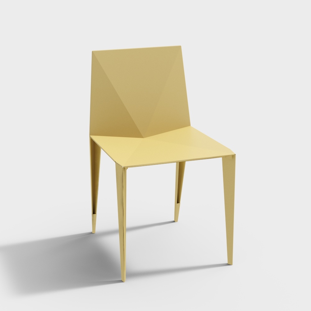 现代单椅-黄色椅子3D模型