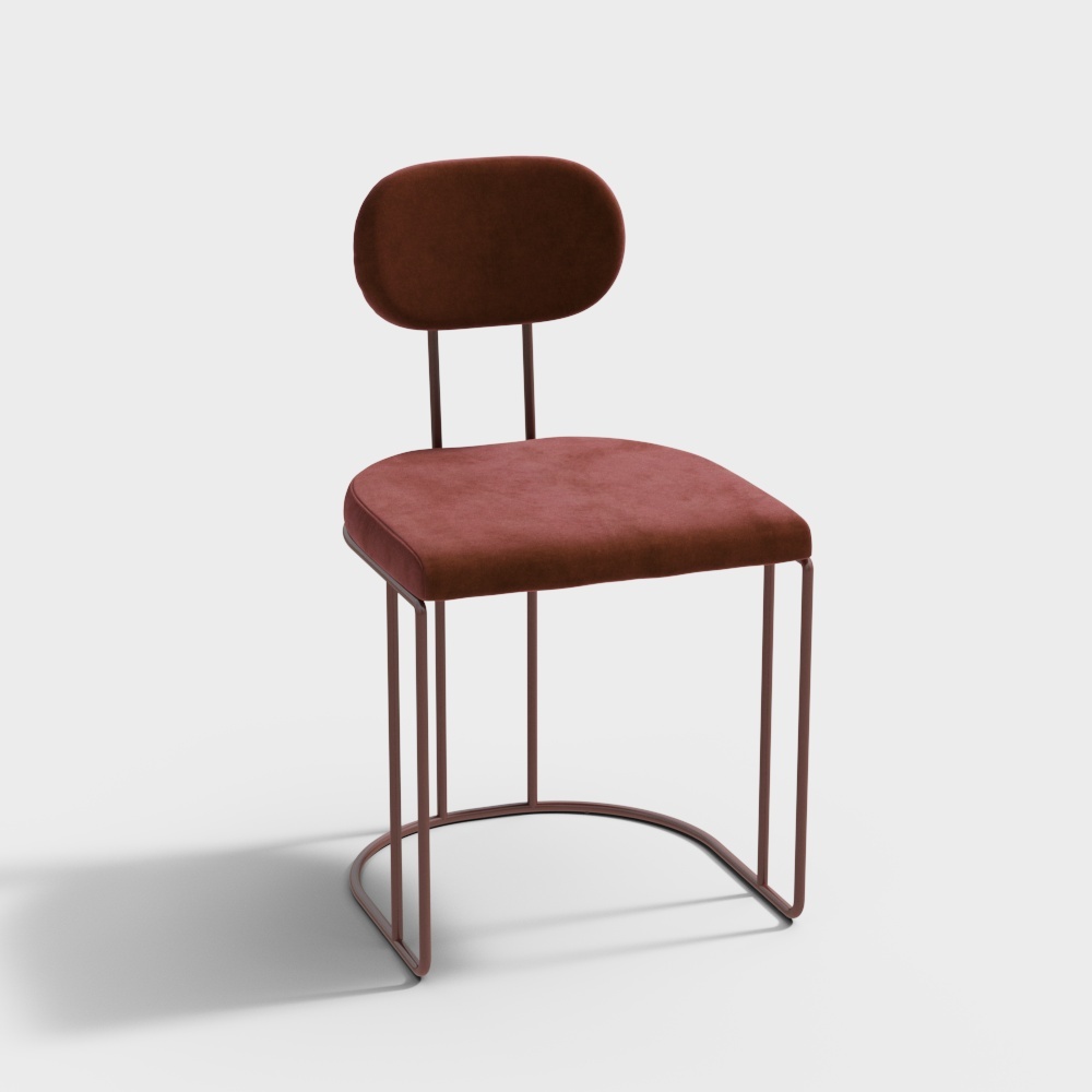 现代单椅-靠背椅3D模型