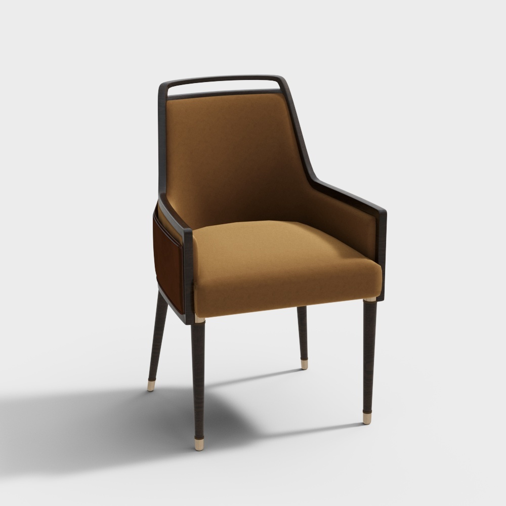 新中式单椅组合-中式餐椅