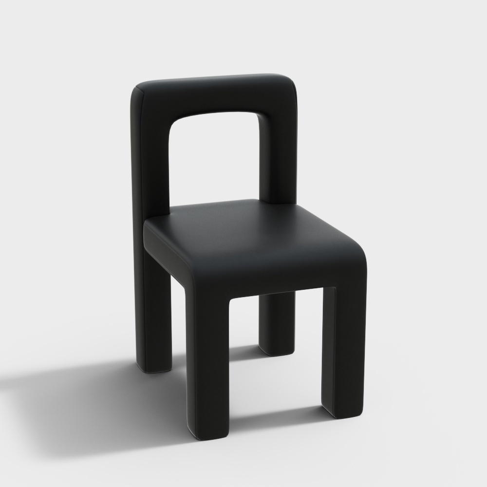 现代单椅-黑椅