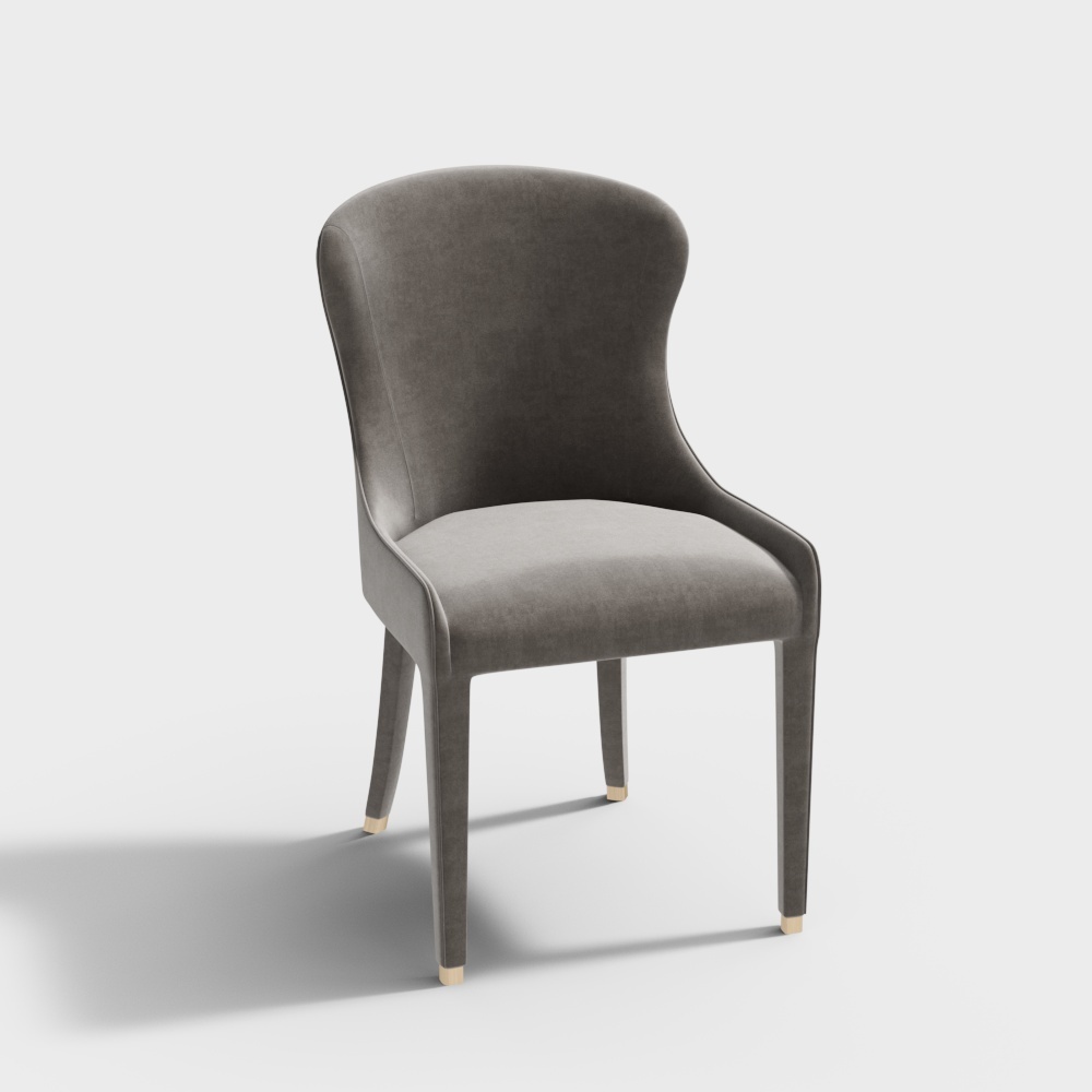 现代单椅-灰椅子