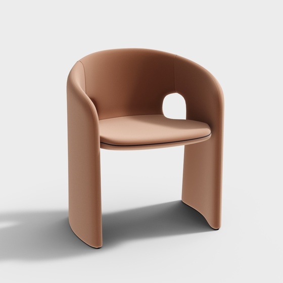 Modern Single Chair - Orange