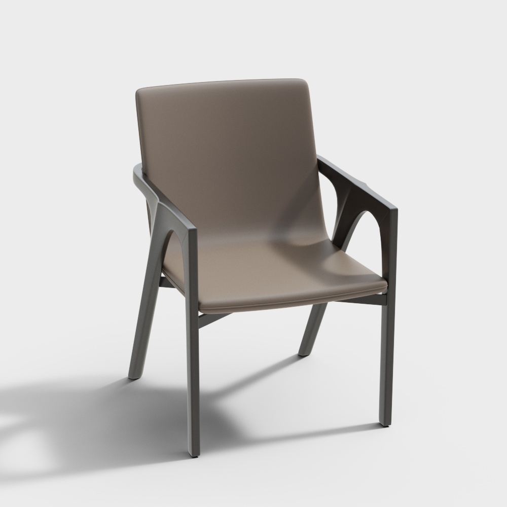 现代单椅-卡其色椅子