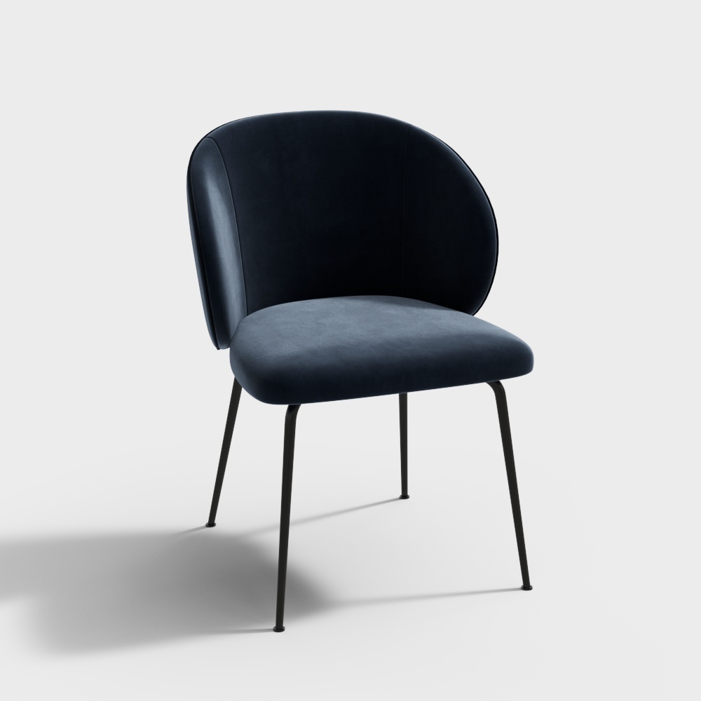 现代单椅-蓝椅