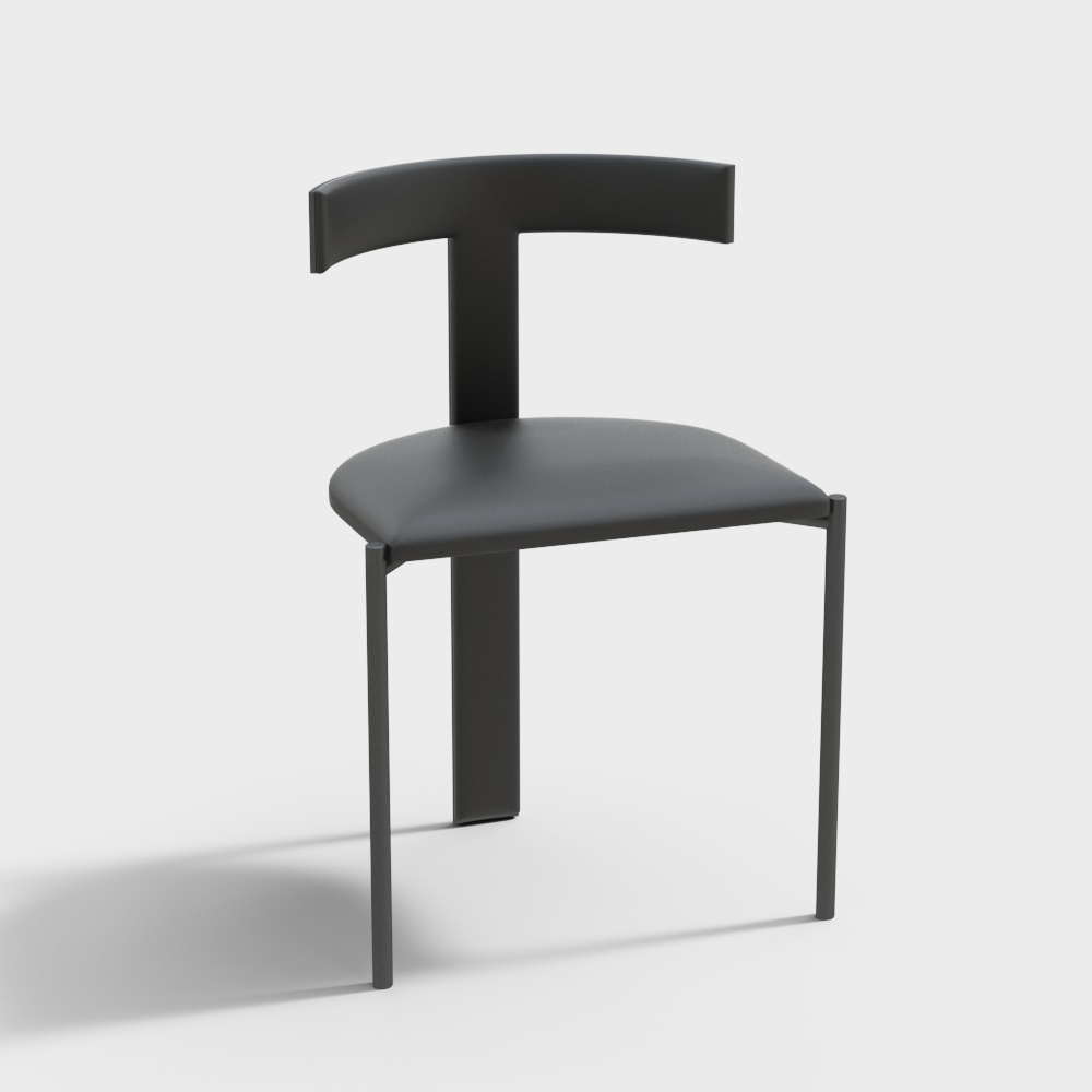 现代单椅-皮椅子3D模型