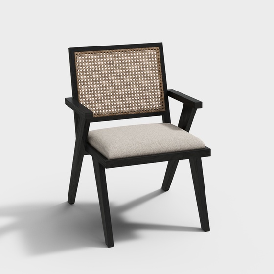 Wabi-sabi Style Lounge Chair - Black Lounge Chair