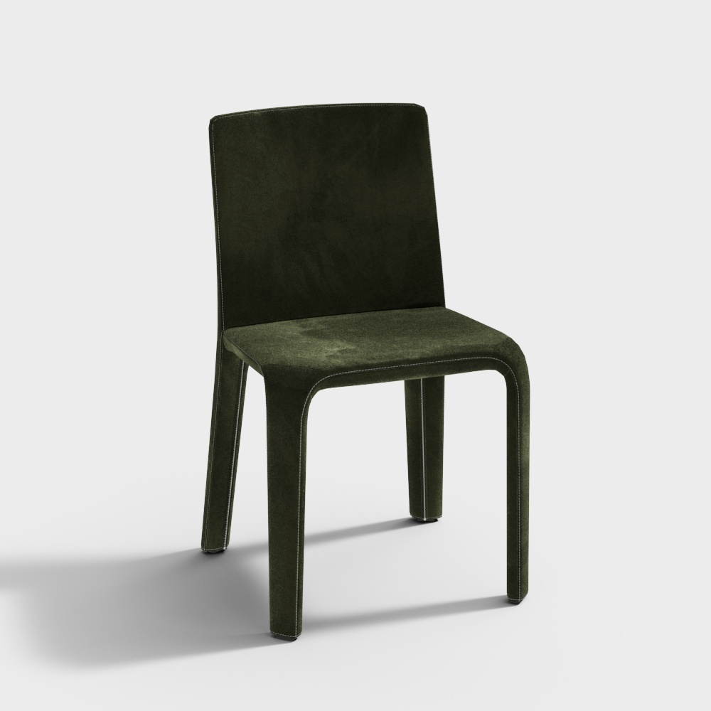 现代单椅组合-绿色单椅