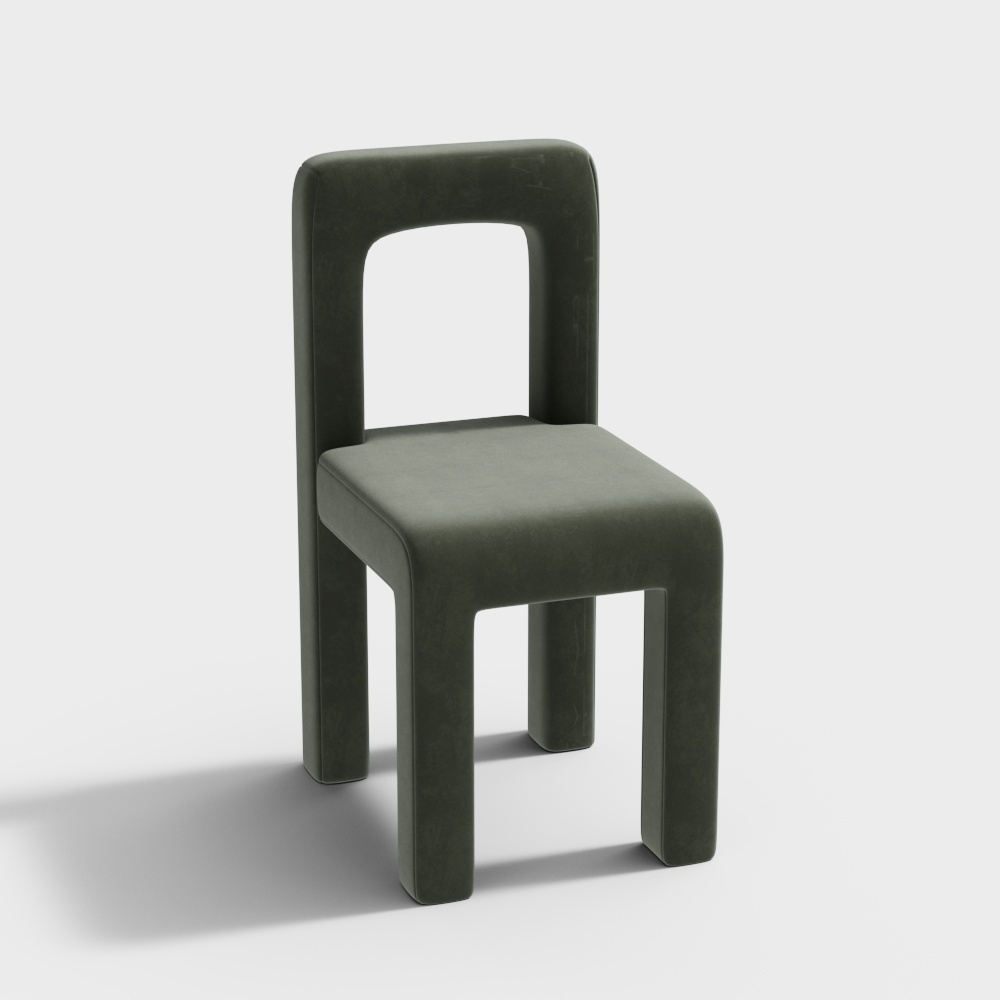 现代单椅组合-布艺餐椅