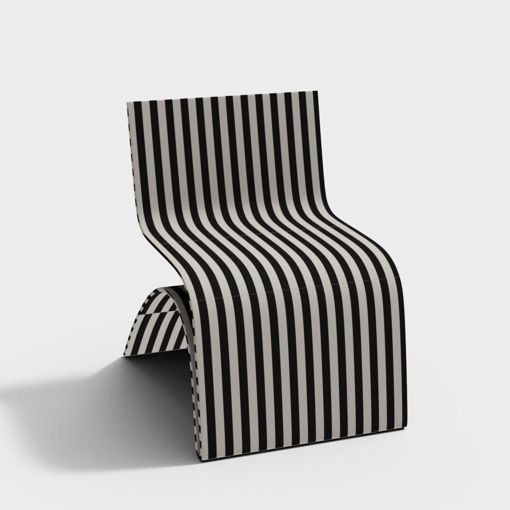 现代单椅-条纹椅子