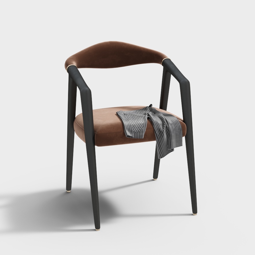 现代单椅-布艺单椅3D模型