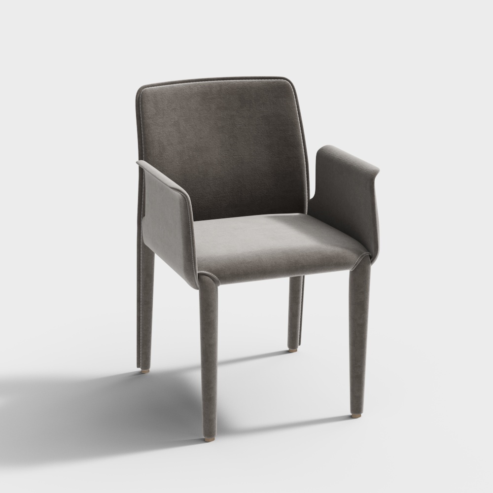 现代单椅-灰色椅子