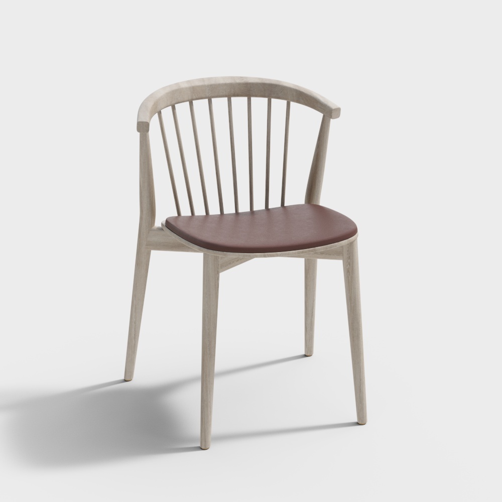 新中式单椅-木单椅