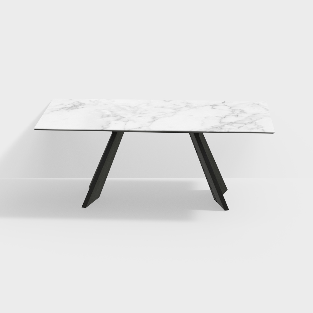 现代餐桌-大理石餐桌