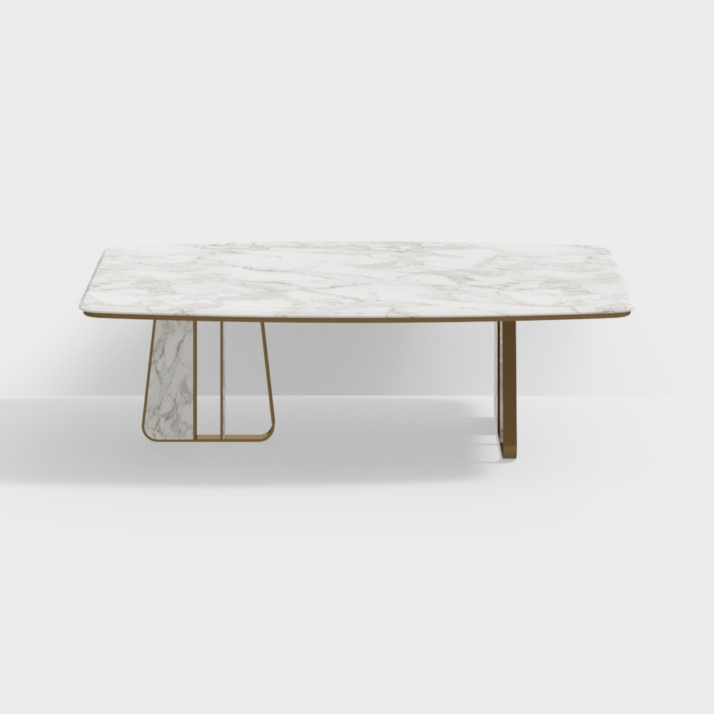 现代大理石餐桌-造型餐桌3D模型