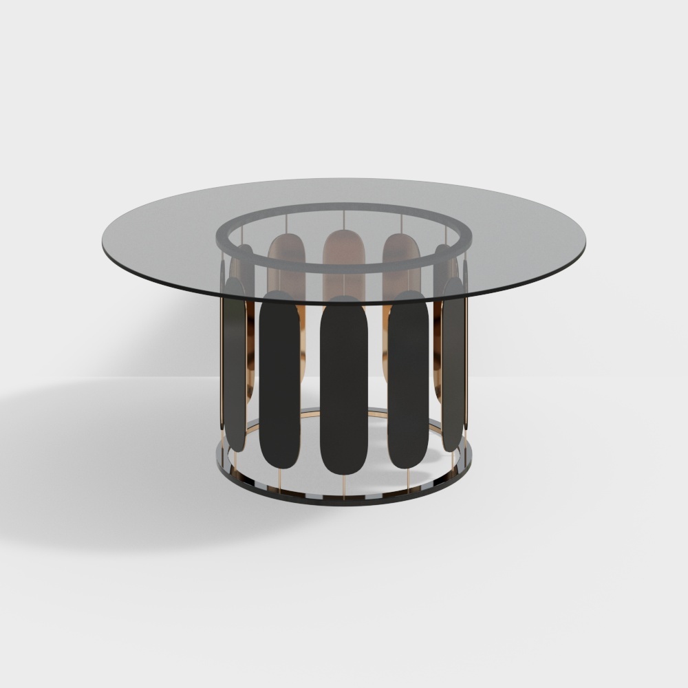 现代餐桌组合-装饰圆盘餐桌