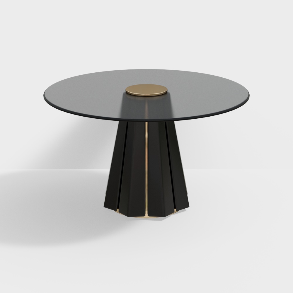 现代餐桌组合-圆弧餐桌