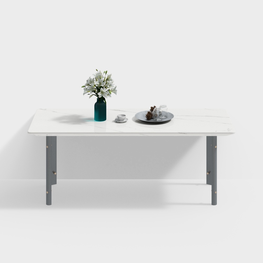 现代长餐桌-木质方餐桌