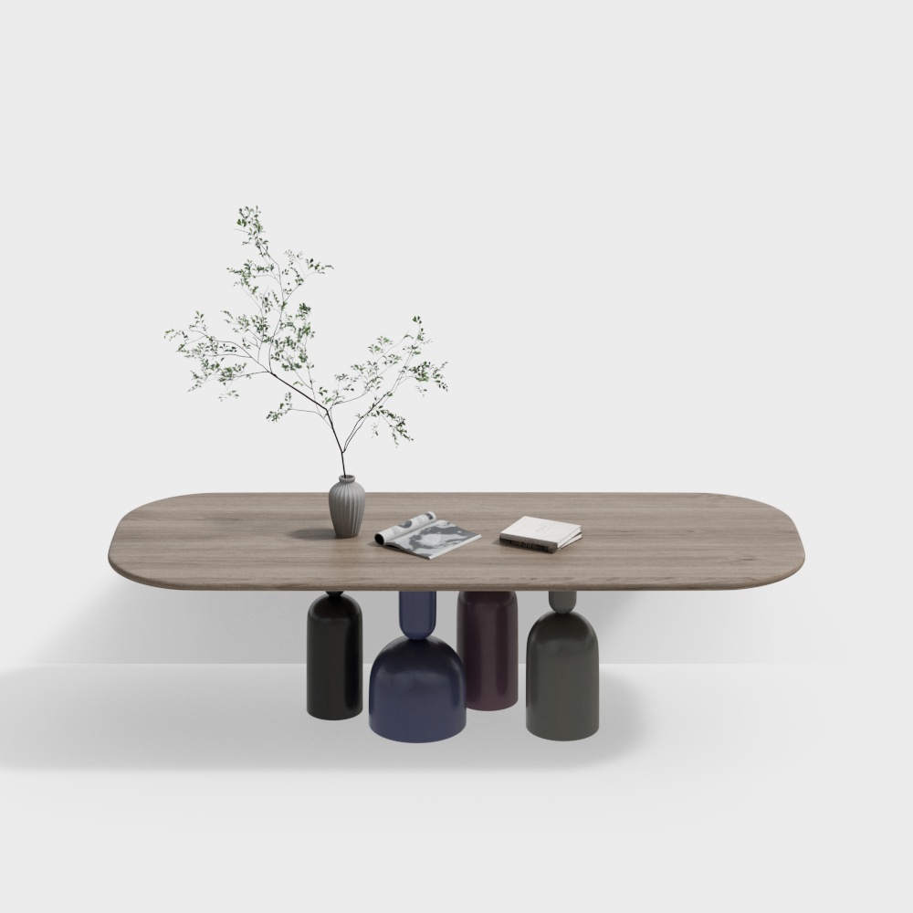 现代餐桌-元素长餐桌
