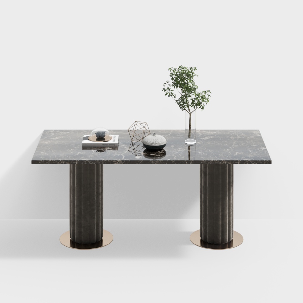 现代长条餐桌