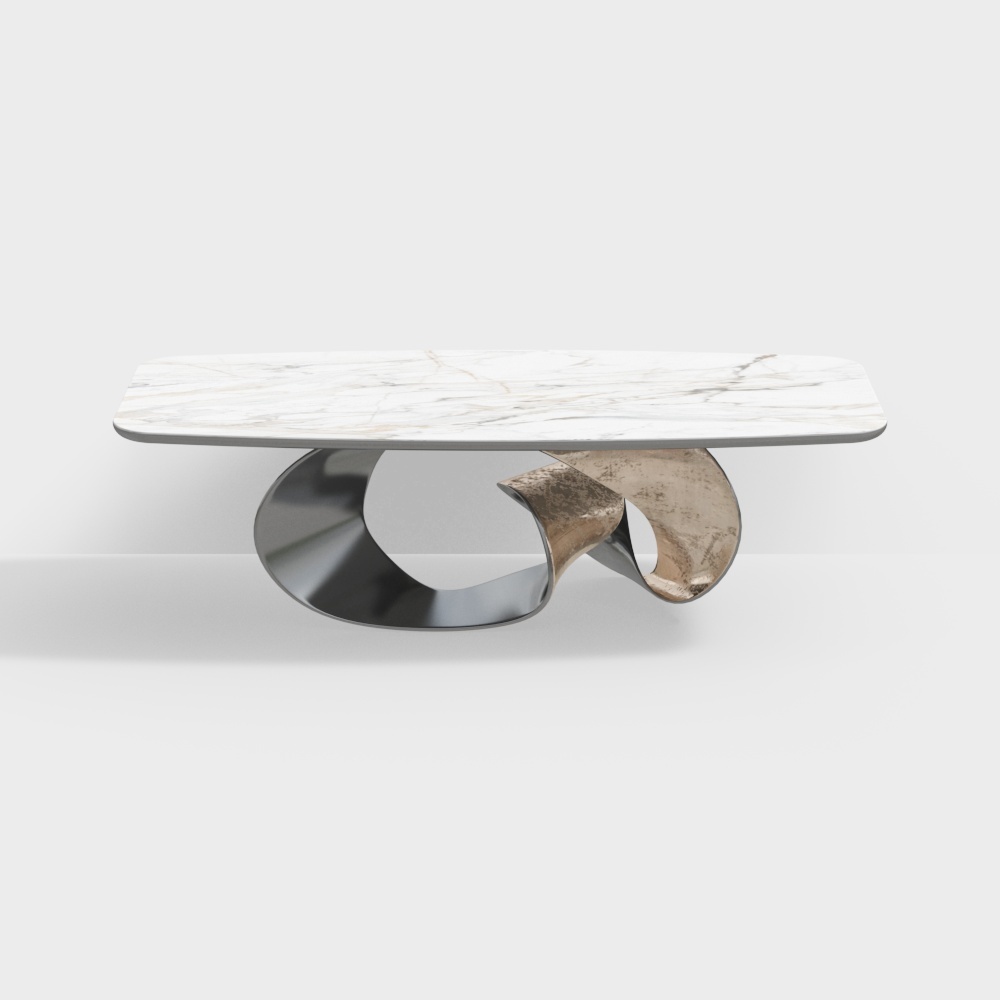 现代餐桌-大理石设计餐桌3D模型