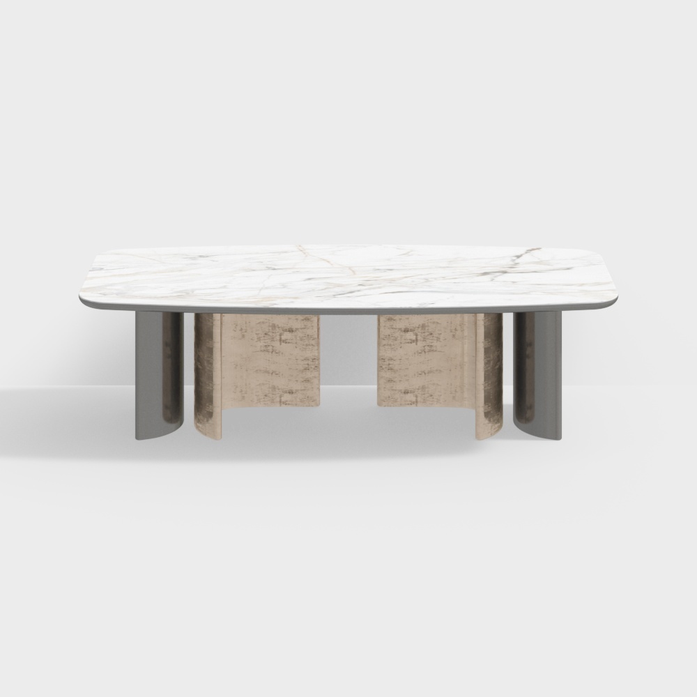 现代餐桌-样式大理石桌子