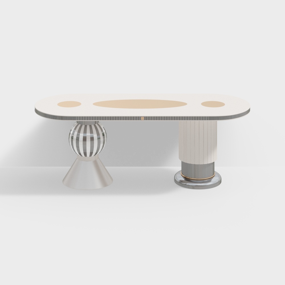 现代餐桌-大理石造型餐桌