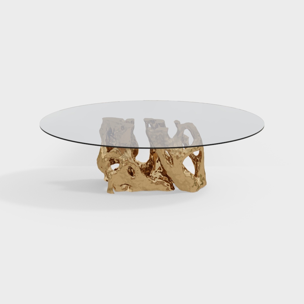 现代餐桌-金属餐桌
