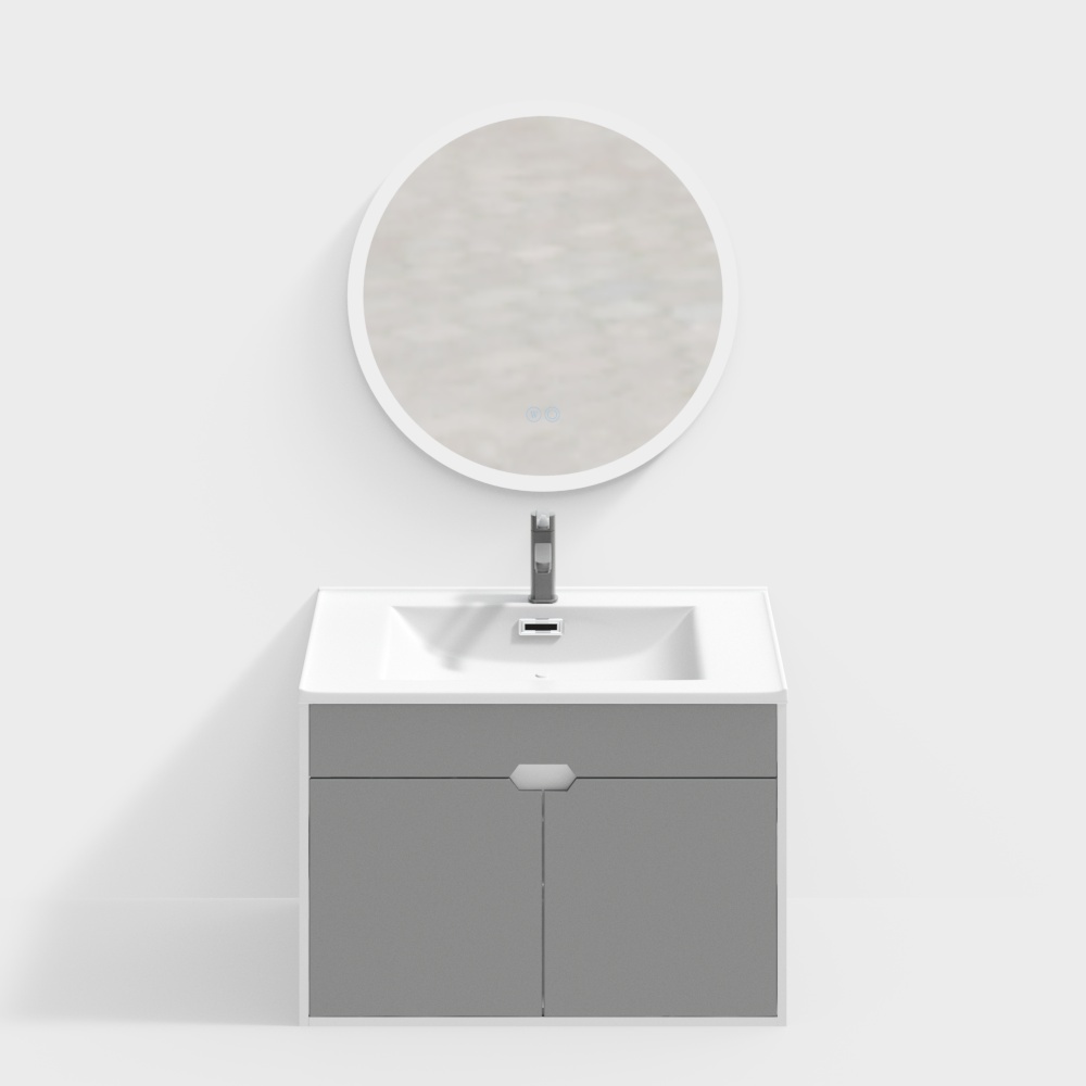 陶的卫浴 橡胶木浴室柜 升级智能镜 TD-86045（不含龙头）