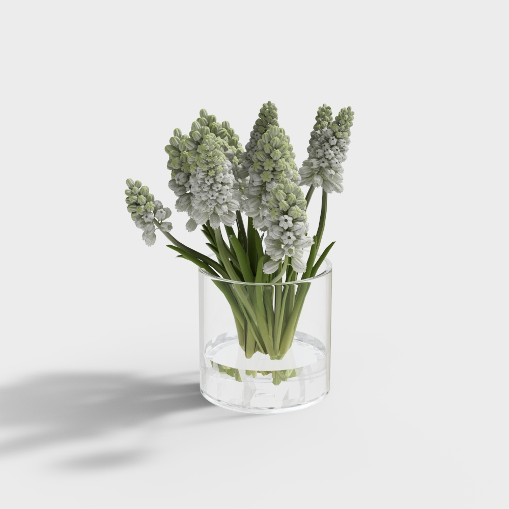 Faux Hyacinth in Cylinder Glass