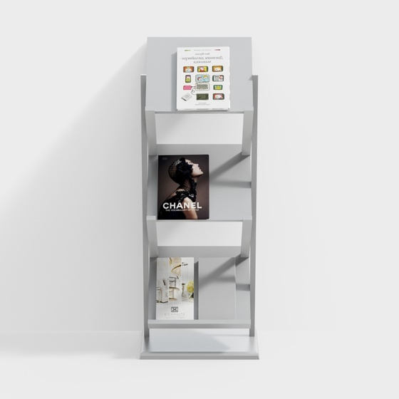 Modern Magazine Cabinet,gray