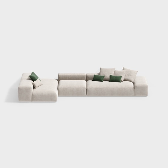 Asian Modern Seats & Sofas,L-shaped Sofa,Brown+Beige
