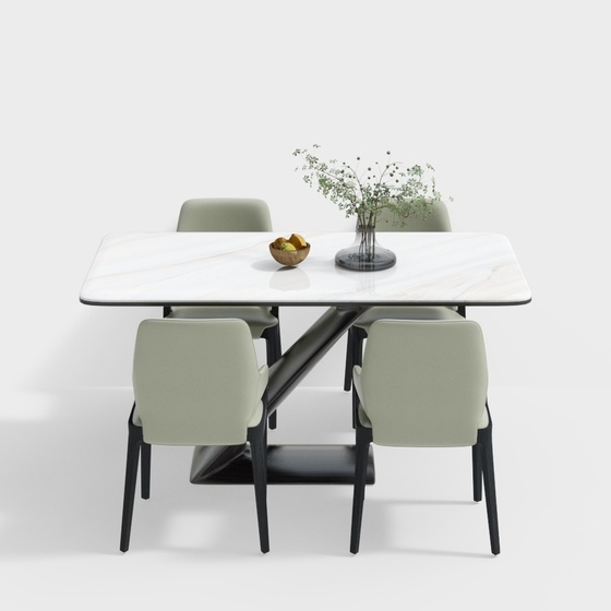 Modern Dining Sets,Black+Earth color