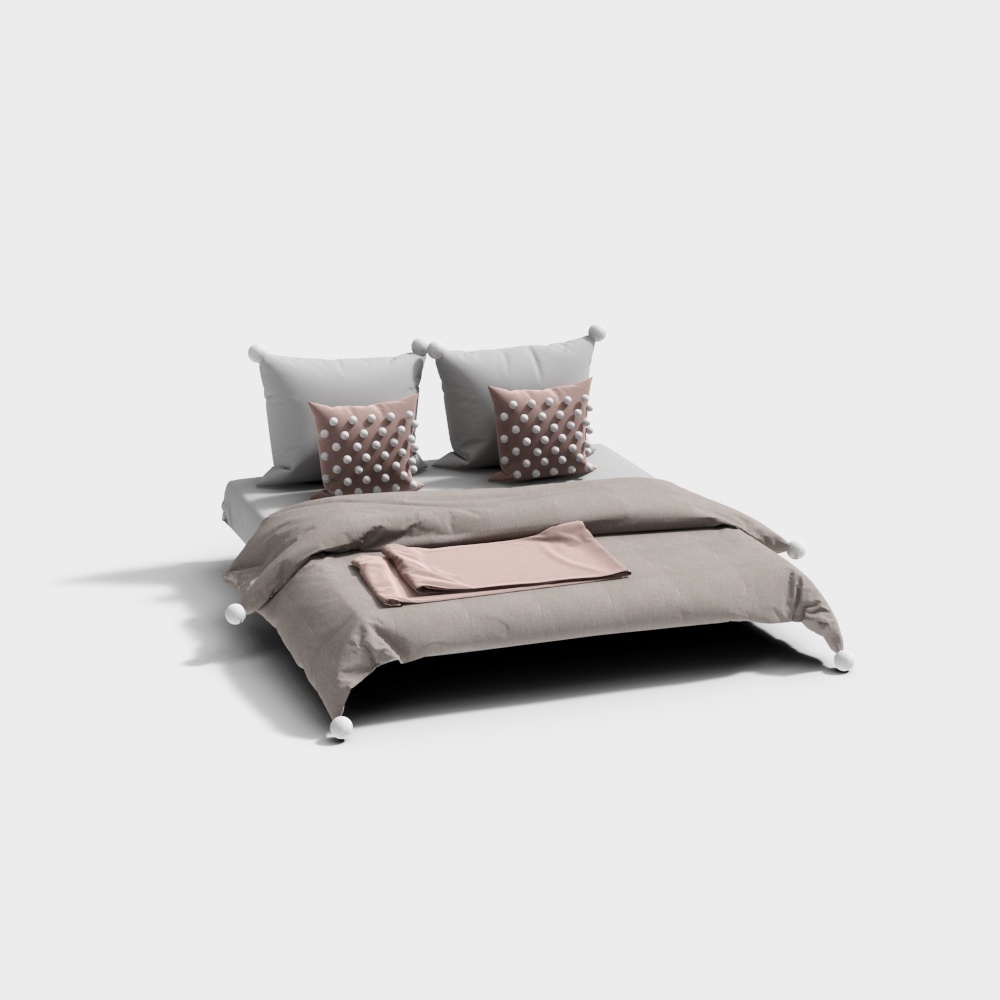 现代儿童房-床品3D模型