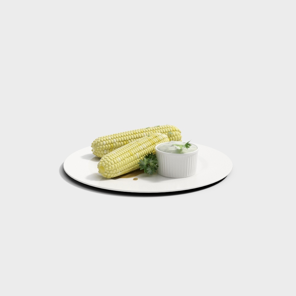 现代玉米甜点3D模型