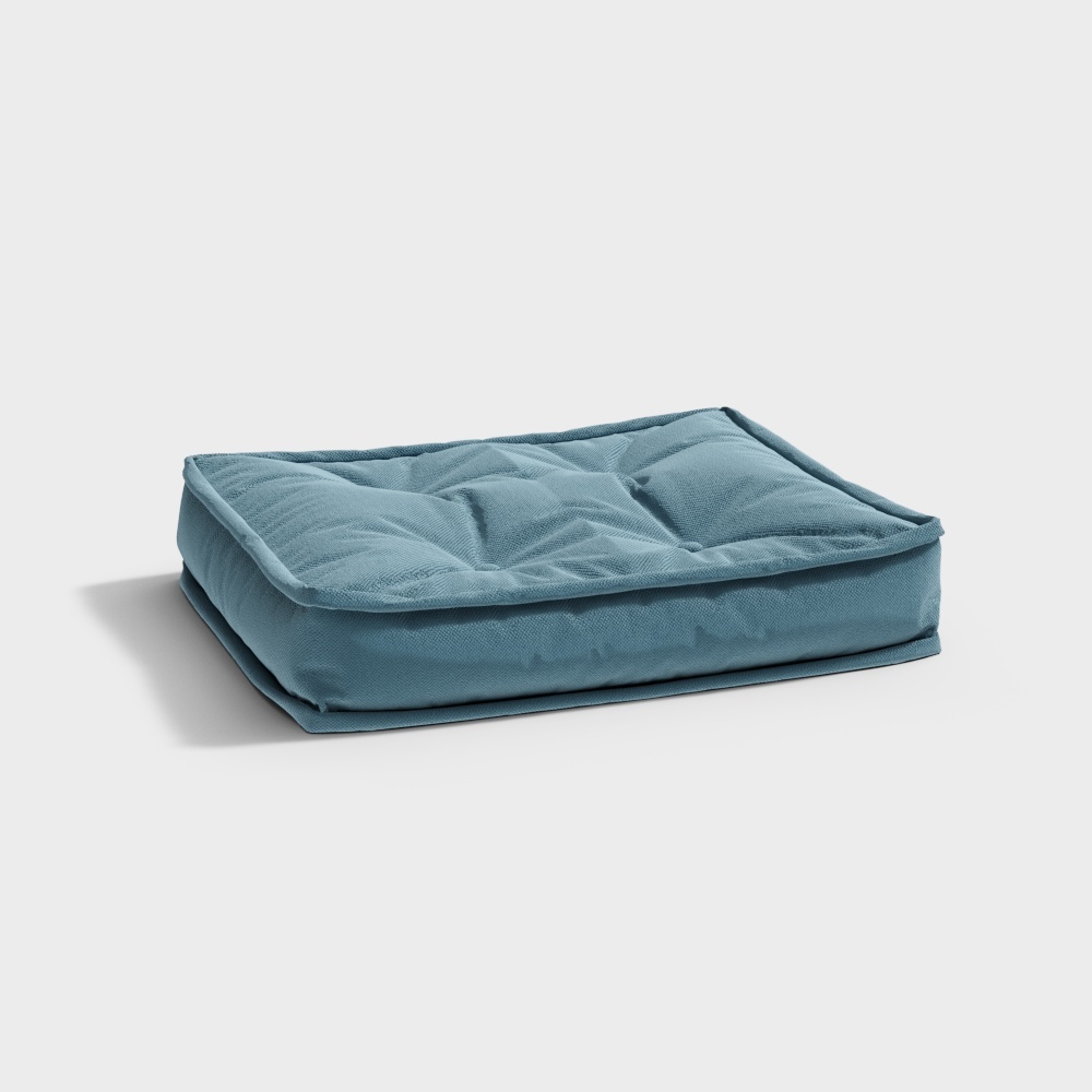 北欧坐垫沙发抱枕组合-蓝色小坐垫3D模型