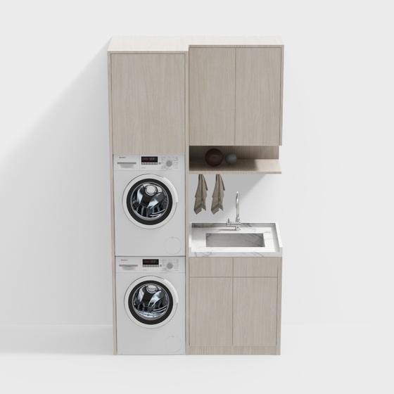 Modern Washer Cabinets,Gray
