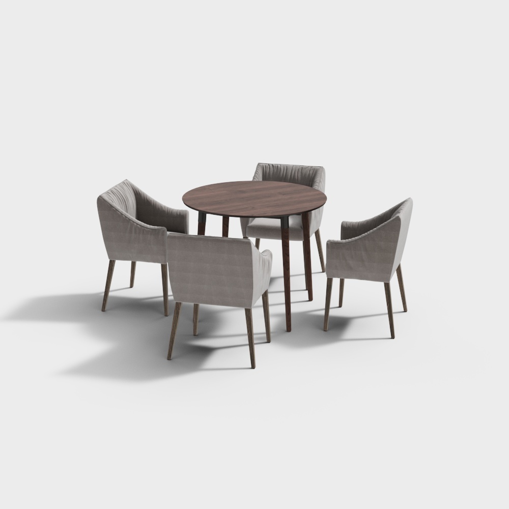 现代休闲桌椅组合 (1)3D模型