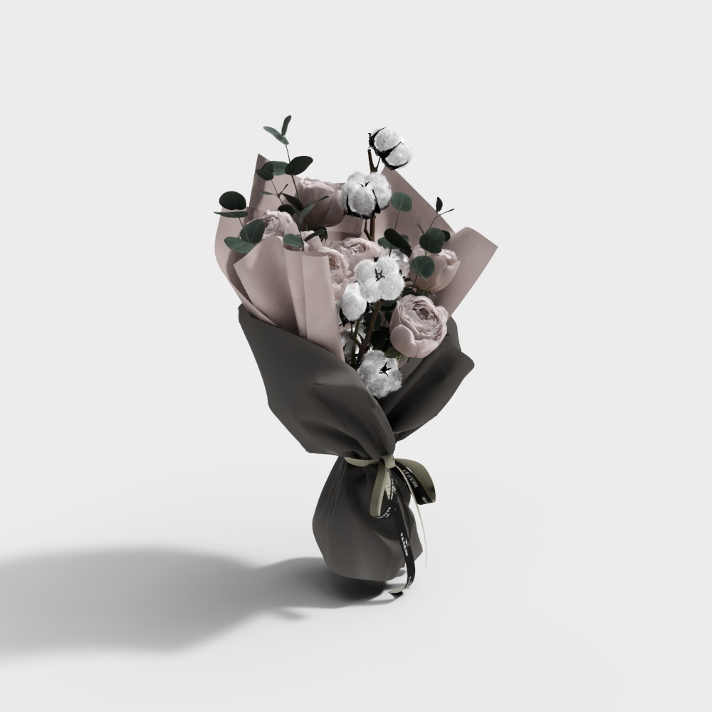 现代花卉-包装鲜花3D模型