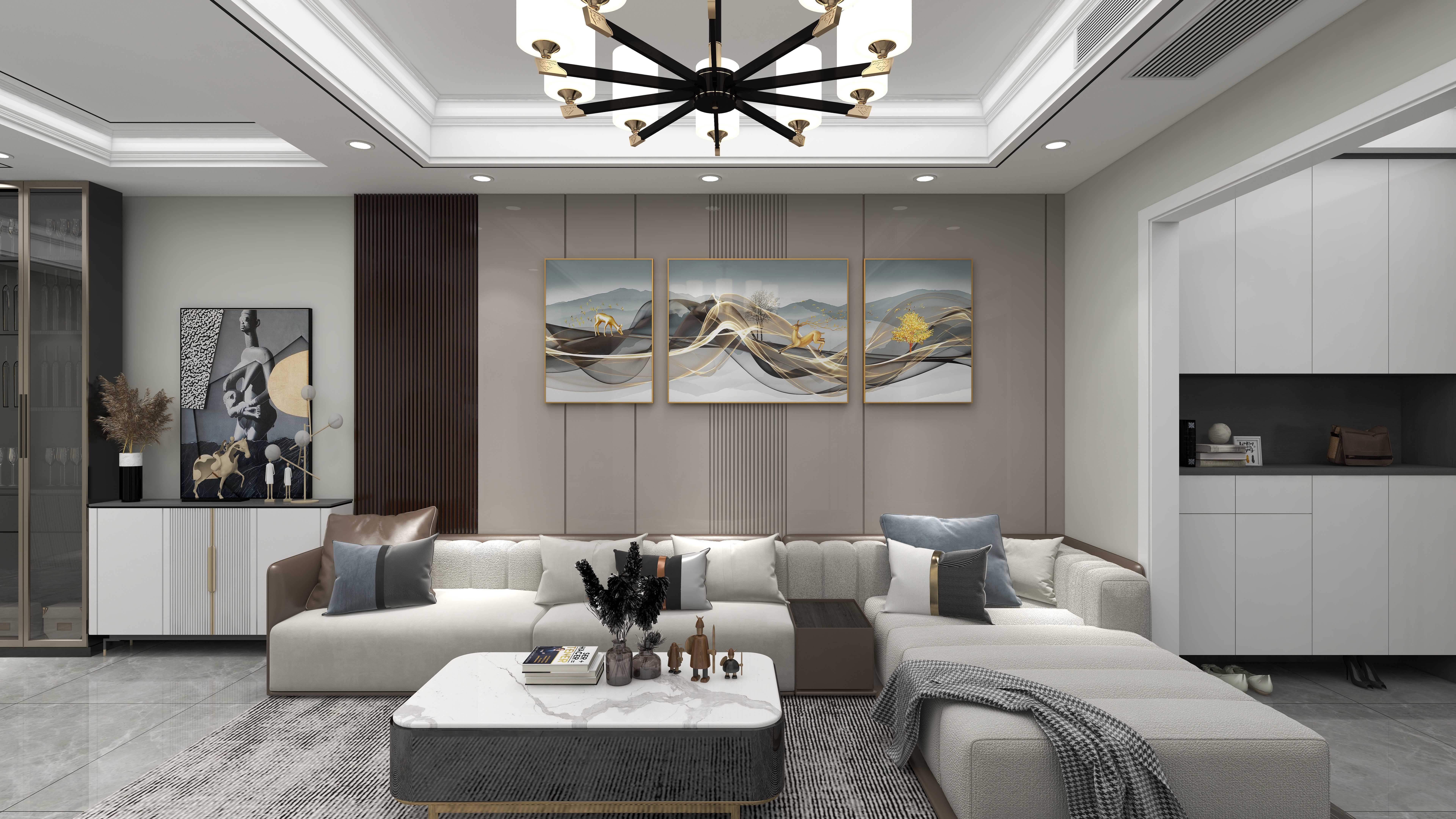 鸿杨装饰-新城一品现代简约装修效果图