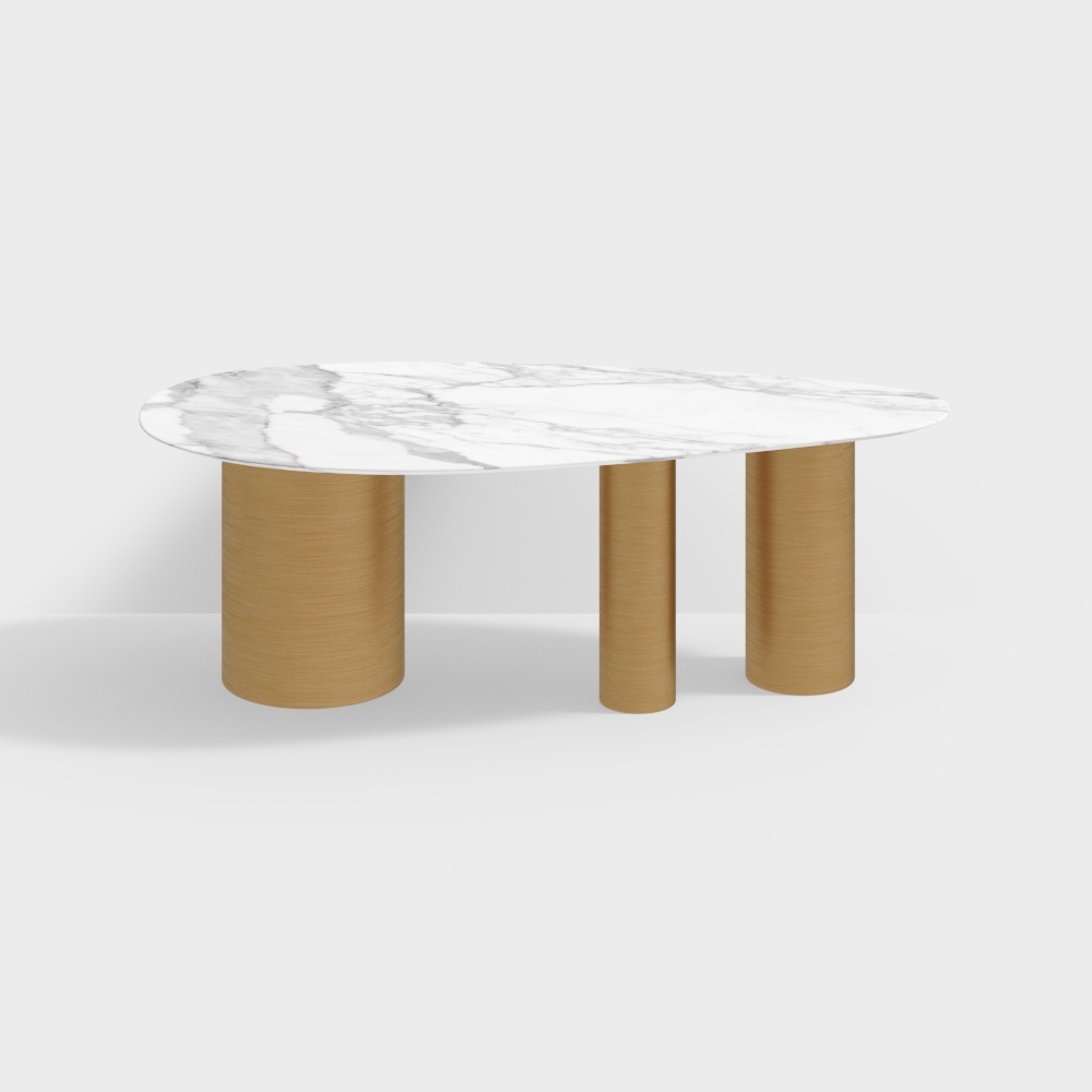 LP-ZD-102餐桌爵士白3D模型