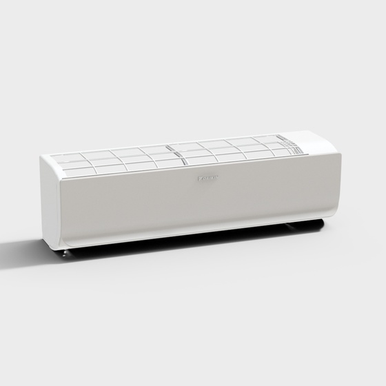 Sleek Black Cabinet Air Conditioner 3D Model