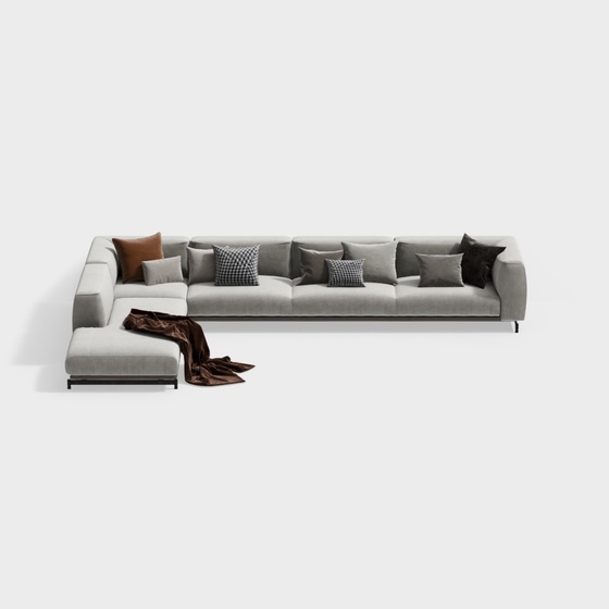 Modern L-shaped Sofa,Seats & Sofas,Gray