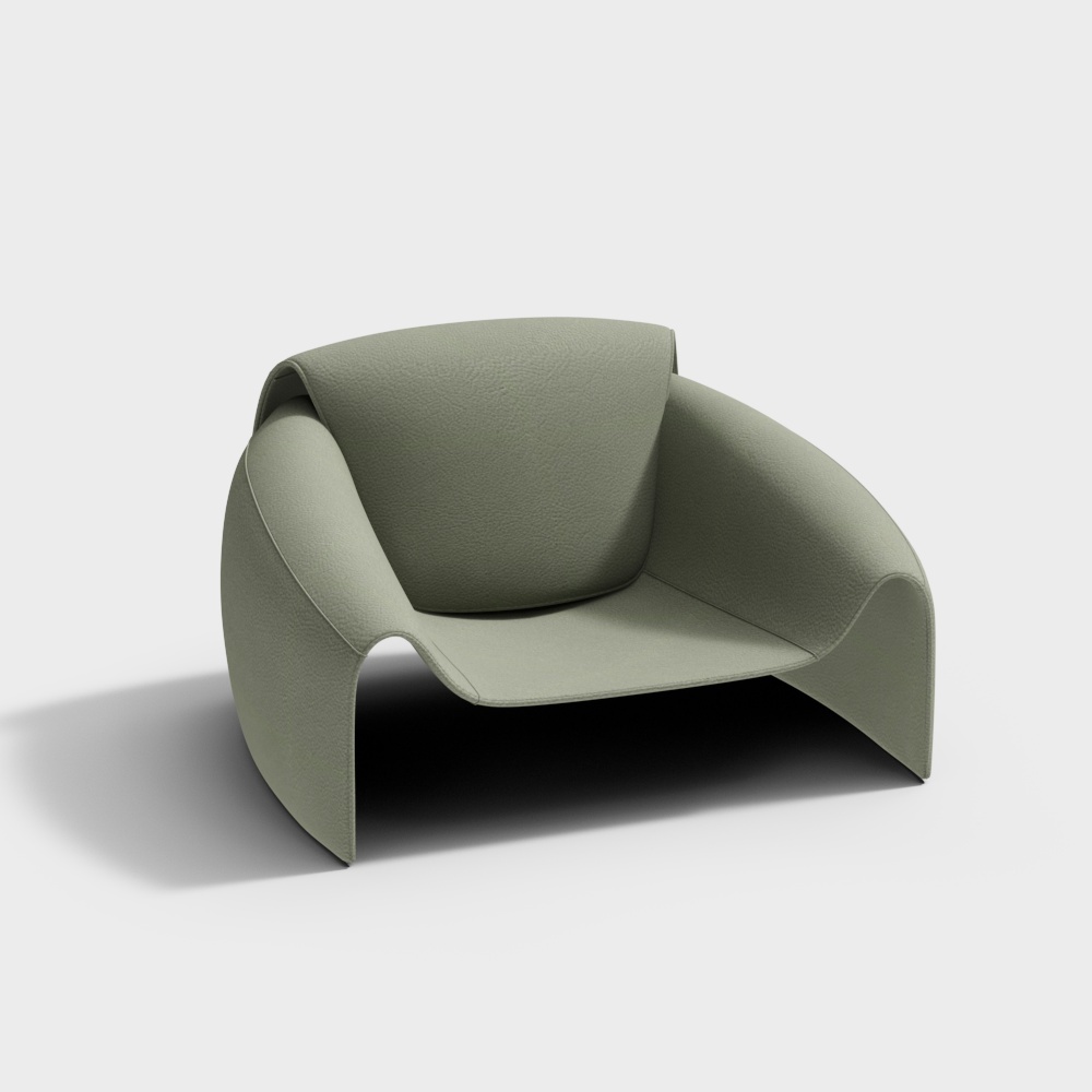临点-舒沐居-单人椅-A163D模型